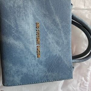 Brandon Blackwood Light Blue Denim Tote